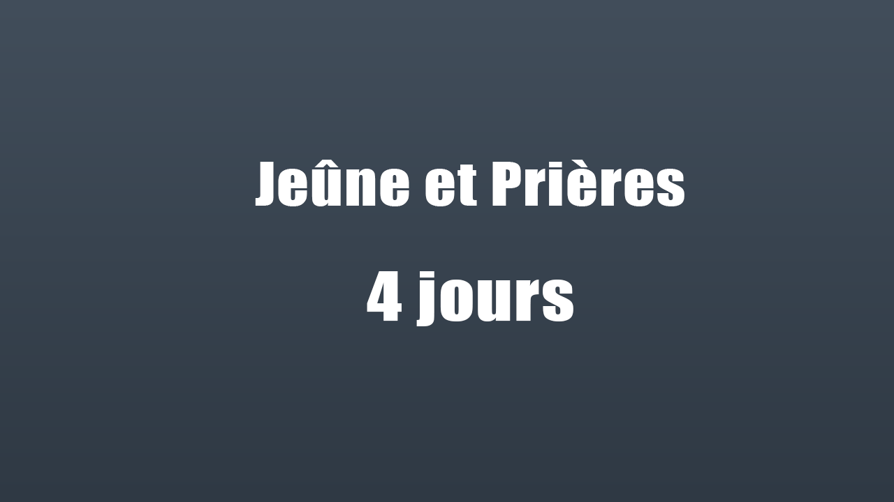 Illustration évènement Jeûne et prières | Église Chrétienne Évangélique de Nantes Pontereau