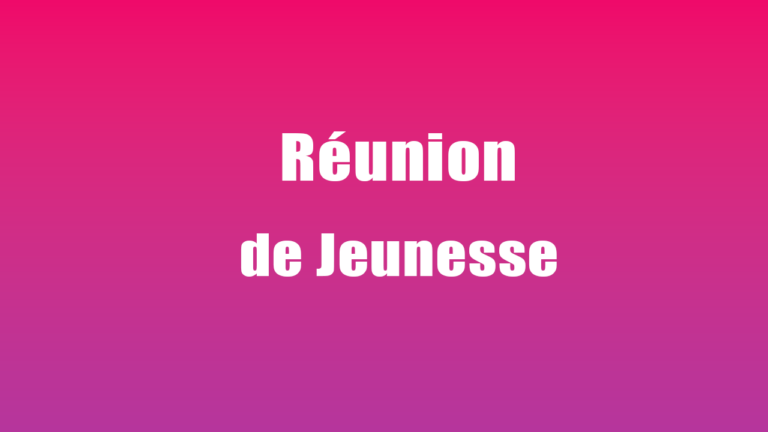 Illustration évènement Réunion de Jeunesse ECEN 2026