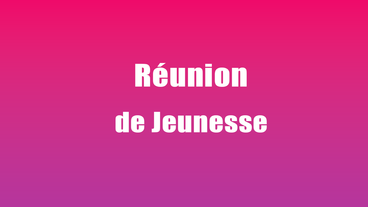 Illustration évènement Réunion de Jeunesse ECEN 2026
